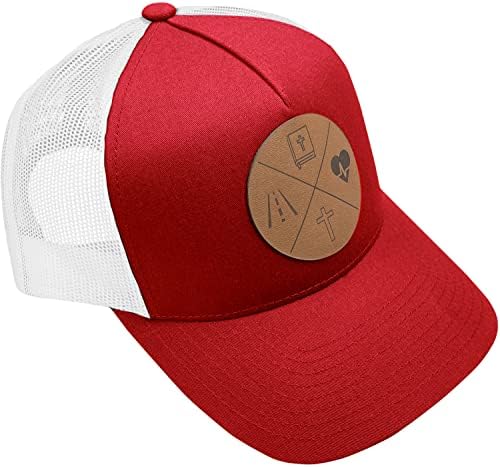 Aprojes Christian šeširi za muškarce-put, Istina, život-Trucker mrežasta Snapback kapa sa kožnom zakrpom