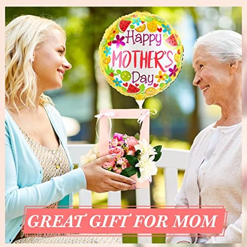 Ireer 5 postavlja Majčin dan cvijet poklon torbe sa folijom baloni prazne Craft papir buket torbe sa ručkom majke dan cvjećar cvetne