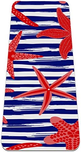 Starfishes Striped Premium Thick Yoga Mat Eco Friendly Rubber Health & amp; fitnes non Slip Mat za sve vrste vježbe joge i pilatesa