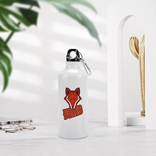 Foxes sportska boca za boce od aluminijske mane, putna krigla sa poklopcem i metalnom kukom