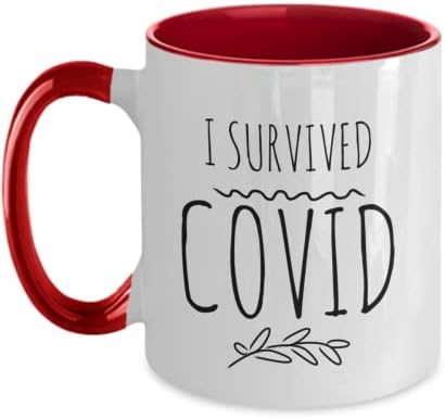 Šolja Za Kafu Preživjelih Od Covid-A 19, Poklon Za Preživjele Od Covid-A, Šolja Za Kafu Za Uspomenu Na Covid, Preživio Sam Covid