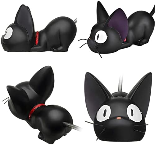 Ekah Kiki cat Resin lamp, Resin Cat design lamp Creative Night Light, Anime Cats Table Lamp, Black Cats Toys Lamp za djecu, Božićni