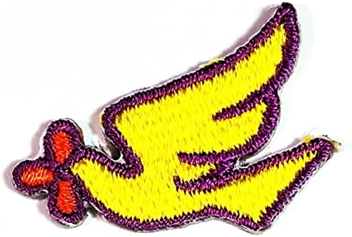 Kleenplus 2kom. Mini žuta Dove Crtić Patch dove ptica naljepnica za mir Craft zakrpe DIY aplikacija vezeni šivati gvožđe na Patch
