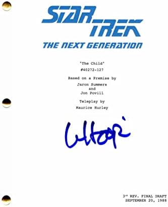 Whoopi Goldberg potpisao autografa star trek Sljedeća generacija epizoda - boju ljubičasta, kralj lavova, Guinan u zvijezdi Trek, Ghost, Eddie, sestro, Pogled, pobjednik egot