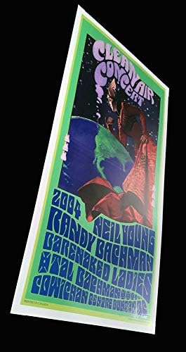 Neil Mladi poster Randy Bachman Clean Air koncert ručno potpisan od strane Bob Masse