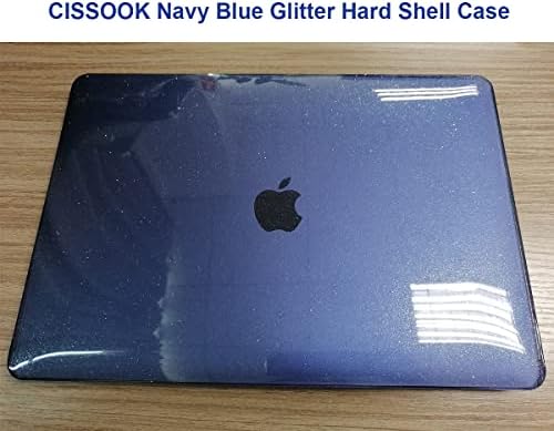 Cissook Mornar Blue Sparkly Glitter futrola za MacBook Pro 14 inčni A2242 A2779, plastična zvezda zvijezda Hard Shell futrola s pokrovom