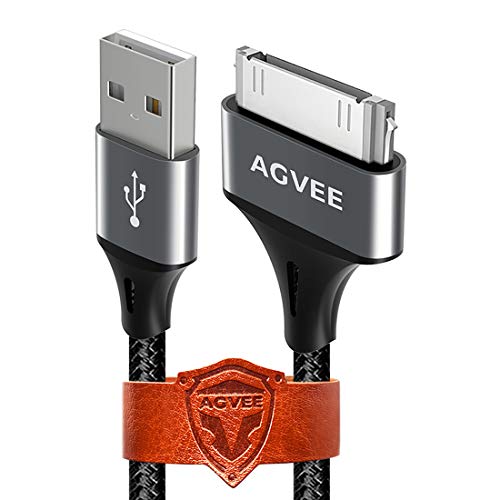 Agvee 2 Pack 3.3ft za stare kabl za punjenje iPhone 4S, MFI certificirani 30-pinski pleteni, brzi kabel za brzo izdržljivo punjač,