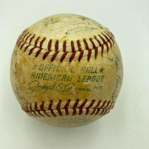 1961. New York Yankees W.S. TEAM CHAMPS potpisao je bejzbol Mickey Mantle Maris JSA - autogramirani bejzbol