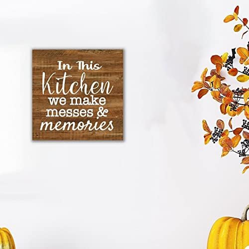 U ovoj kuhinji napravimo meselje i uspomene natpise na drva umetnute navode da li viseći znak dekorativni kućni zid umjetnost Primitivni