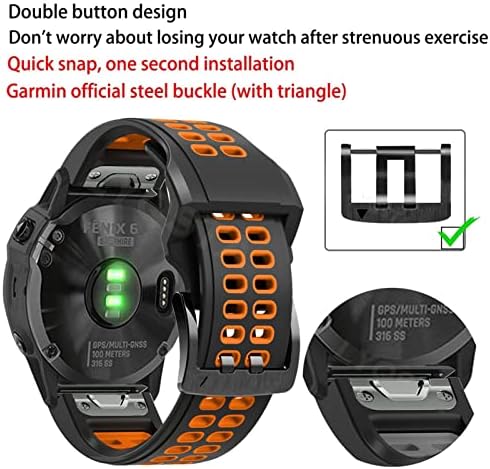 TTUCFA 22mm pametne trake za pametnje za Garmin Fenix7 Instinct Fenix ​​5 5plus 6 6PRO 935 945 narukvica Brzi fit izdanje Sportski