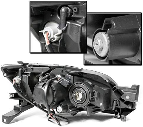 ZMAUTOPARTS projektor Crni farovi farovi sa 6,25 bijelim LED DRL svjetlima za 2008-2011 Subaru Impreza