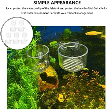 Akrilni lonac za vodene biljke:čaša za akvarijske biljke sa držačem Sadilice za usisne čašice za dekor akvarijskih akvarijuma, 10