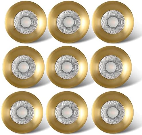 USMJQVZ 9 PACKS Moderni krug LED ugradbeni stropni lampica Mesing LED-a može svijetlo reflektor 5W, 7W, 9W, 12WLED ugradbeni svjetlo