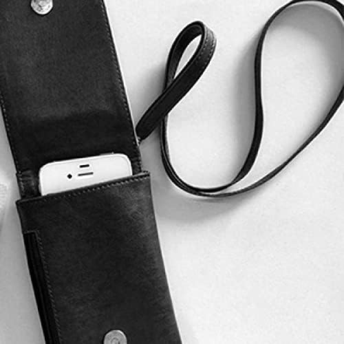 Crni životinjski orao nacrtajte prirodni telefon novčanik torbica viseći mobilni torbica crnog džepa