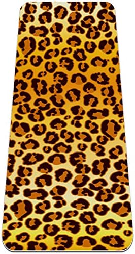 Dragon Sword Zlatni Leopard uzorak žuta narandžasta Premium debela prostirka za jogu Eco Friendly Rubber Health & amp; fitnes neklizajuća