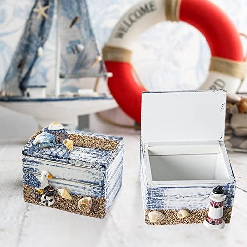 Božićni ukras kćer mediteranski ocean stil ukrasna minijaturna kutija klasična drvena mala kutija kreativna kutija za nakit bombona