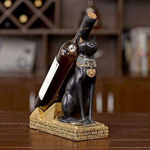 Kabilock Countertop Wine nosač vina za životinje za vino za životinje Egipatska mačka figurica statua za tablicu ukras za ostavu