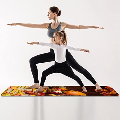 All Purpose Yoga Mat Vježba & Vježba Mat za jogu, jesen zahvalnosti bundeve javorov list