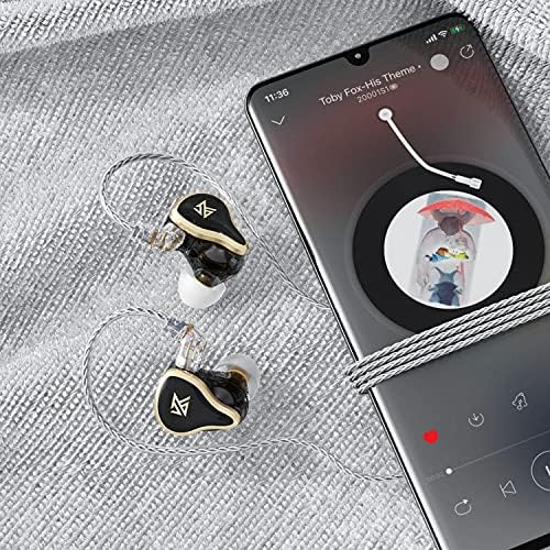 Kinboofi u ušnim slušalicama, KZ Zas ožičeni slušalice, 7ba + 10 mm Dual dd HiFi stereo zvučni slušalice Zvuk Otkazivanje slušalica