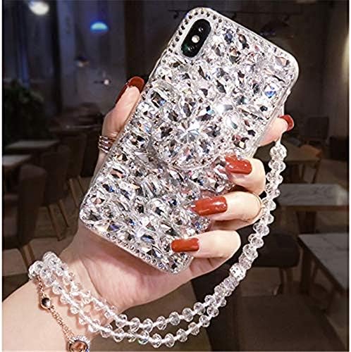 Dijamantna futrola za iPhone 12 pro max, 3D ručno izrađen dijamantski kickstand Rhinestone Bling Diamond Glitter futrola za iPhone