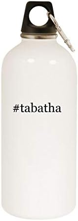 Molandra proizvodi tabatha - 20oz hashtag boca od nehrđajućeg čelika sa karabinom, bijelom bojom