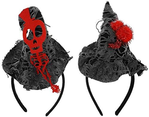 SOLUSTRE 2kom Halloween Pauk obruč za kosu Lobanja kopča za kosu šešir ukrasni rekviziti