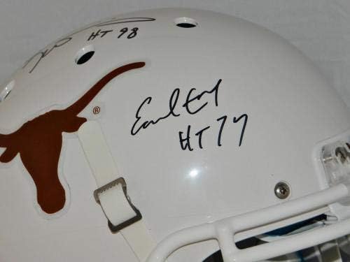 Earl Campbell Ricky Williams sa autogramom Longhorns autentična F / S kaciga JSA sa autogramom koledž kacige
