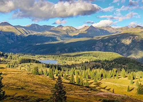 BELECO 15x10ft meka tkanina Kolorado planine jezero pozadina borovi šuma pejzaž planinarenje na otvorenom kamp Pozadina Pozadina priroda