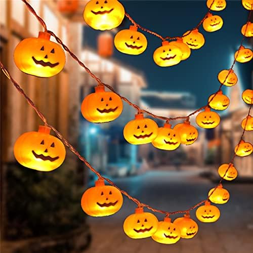 Noć vještica, 20 LED -9.8ft bundeve string svjetla ukras LED baterija LED bundeve fenjer vanjski dekor fenjer vanjski dekor za Halloween