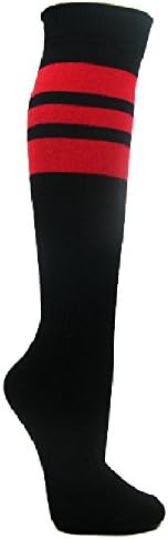 COUVER BLACK TRIPLE STRIPE BESPLATNO SOFTBALL KNEE High Čarape