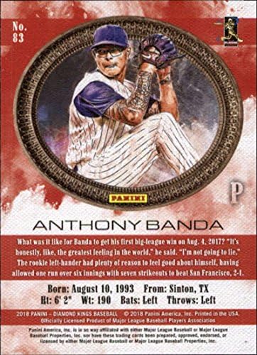 2018 Panini Diamond Kings 83 Anthony Banda Arizona Diamondbacks Baseball kartica