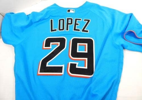 Miami Marlins Lopez # 29 Igra Polovni Blue Jersey 46 DP22221 - Igra Polovni MLB dresovi