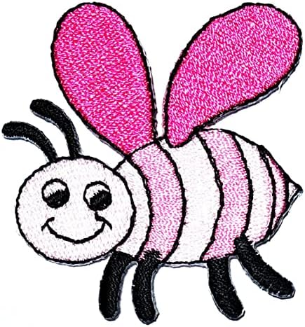 Kleenplus mali insekti Pink Bee Cartoon djeca Djeca pegla na zakrpama modni stil vezeni motiv aplikacija dekoracija amblem kostim