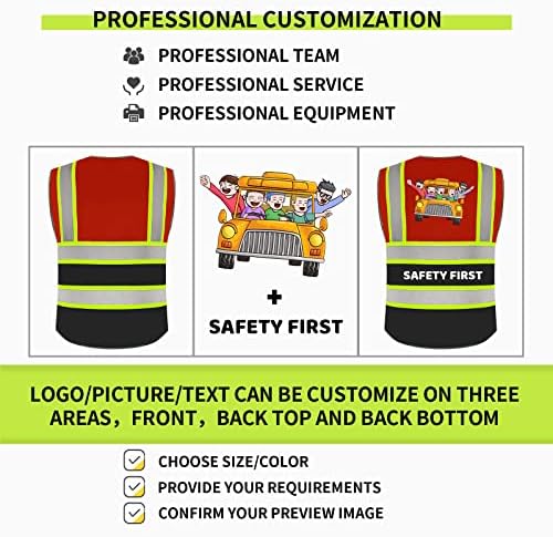 Custom Logo 10/20 Pack Sigurnosni prsluk 2 Vest visoke vidljivosti sa džepovima Prozračiva građevinski prsluk