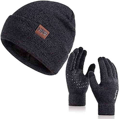 Zimski 1-3 kom kapu šešir rukavice šal za muškarce i žene, pletene flisa obložen toplo Touchscreen rukavice Beanie Infitiny šal Set
