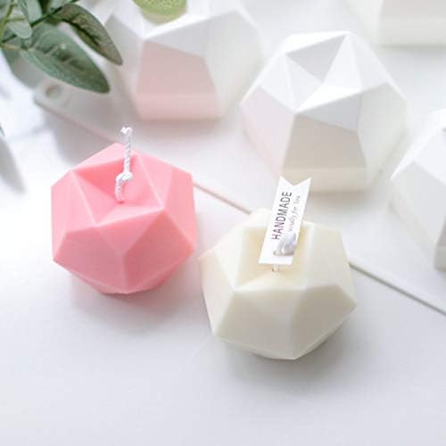 Jinyawei Candle Cands 2 kom 3D Osmo-strana Dijamantni kocku za svijeće Silikonska kalupa DIY sapuna izrada kalupa Aromaterapija Malter