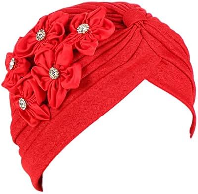 Žene Ležerne prilike Pet Mali Cvijeće Solid Head kapa za šešir muslimanski turbanski kapa ugrade bejzbol kapu muškarce