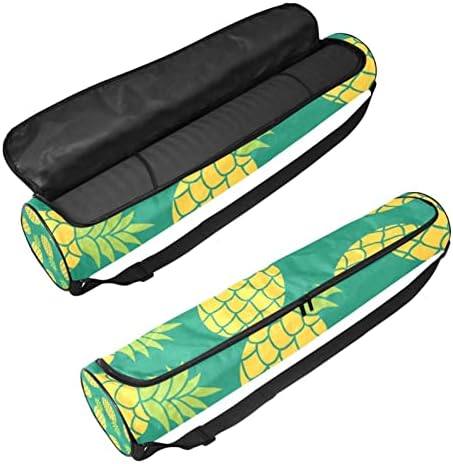 Ljetni ananas tropsko voće Yoga Mat torbe s punim patentnim zatvaračem Yoga Carry Bag za žene i muškarce, Vježba Yoga Mat Carrier