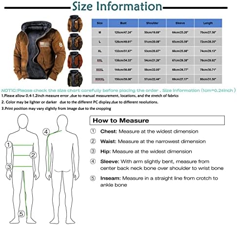 ADSSDQ Zip up hoodie za muškarce, skijanje pulover muškarci padaju plus veličina s dugim rukavima slatka čvrsta jakna gusta comfort4