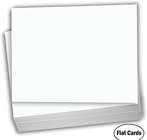 Hamilco papir debljine bijelog kartona-5 x 7 prazan teški teret 120 lb zaliha pokrivne kartice - 100 Pakovanje