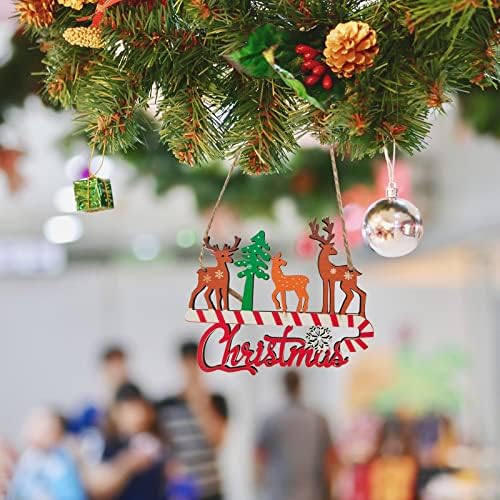 Nekoliko božićno drvce mali privjesak drveni obojeni crtanje privjesak zvona božićne ukrase Crystal Garland Božićni ukrasi