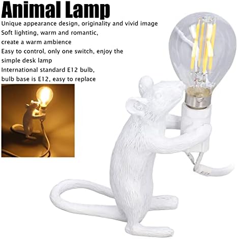 Ftvogue životinjska svjetiljka Moderna smola miša miša miša tablica kliaktivna stolna svjetiljka za kućni kafe uredski dekor za spavaće