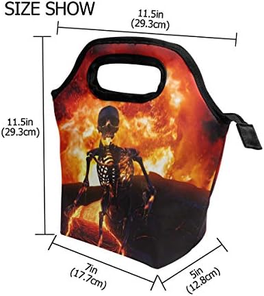 Vipsk torba za ručak Skull Escape From Hell kutija za ručak, vodootporna torbica za nošenje ručka na otvorenom torbe za ručak sa patentnim