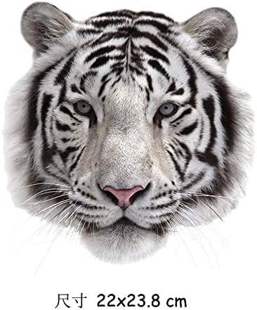 Gvožđe na prenosu topline zakrpa bijeli tigar životinjski dizajn Termički transfer zakrpe naljepnica naljepnica naljepnica za odjeću