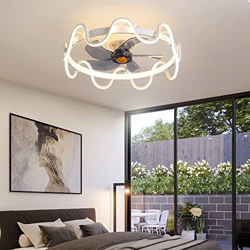 FEHUN stropni ventilatori sa svjetiljcima, stropni ventilator za spavaće sobe sa svjetlom i daljinskim upravljačem Mute 3 brzine LED