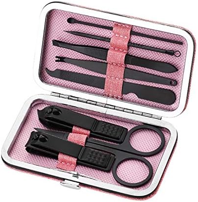 CZKE 8PCS Clippers za nokte od nehrđajućeg čelika postavili su profesionalne komisije za škare sa kutijama TRIMMER GROOMING MANICURE