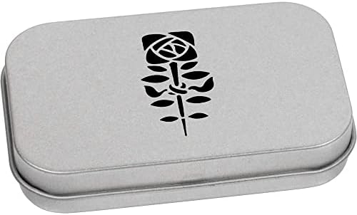 Azeeda 'Stilizovana Ruža' Metalna Kutija Za Kancelarijski Materijal / Kutija Za Odlaganje