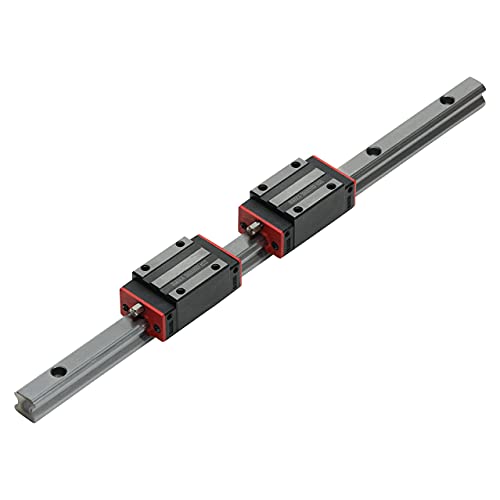 Mssoomm Square Linear Motion Guideway Rail HSR35-25.2 inch / 640mm +2pcs Cr noseći nosač klizača blok za CNC mašinu i DIY projekat