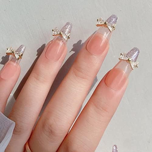 5kom velika izdržljiva pjenušava čari za nokte s lukom i čari za nokte DIY alat za manikuru za Salon za nokte Charm Nail Ornament