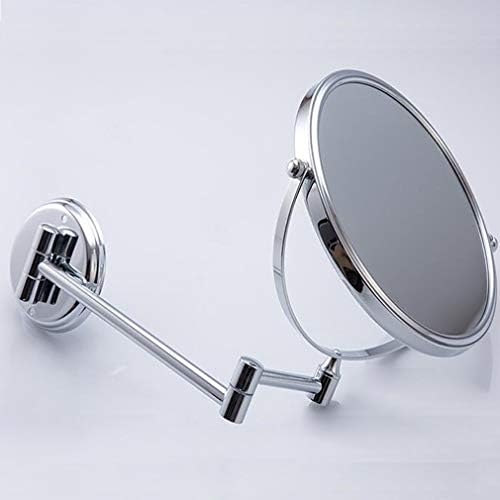 Ogledalo za šminkanje, ogledalo za uljepšavanje 3x uvećanje dvostrano zidno Kozmetičko ogledalo okretno 360°Produžno ogledalo za kupatilo,